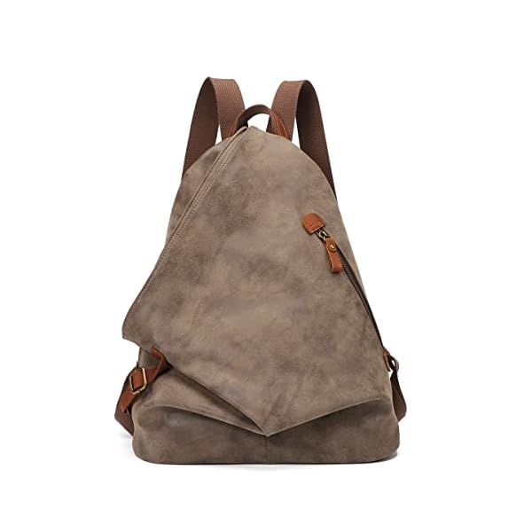 KL928 PU Leather Vintage Backpack – Large Casual Daypack Outdoor Travel Rucksack Hiking Backpacks for Men Women