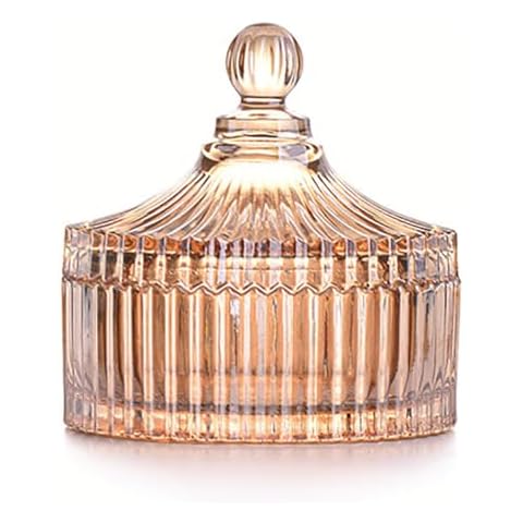 YILUSHENGHUA Colorful Glass Jar Cover