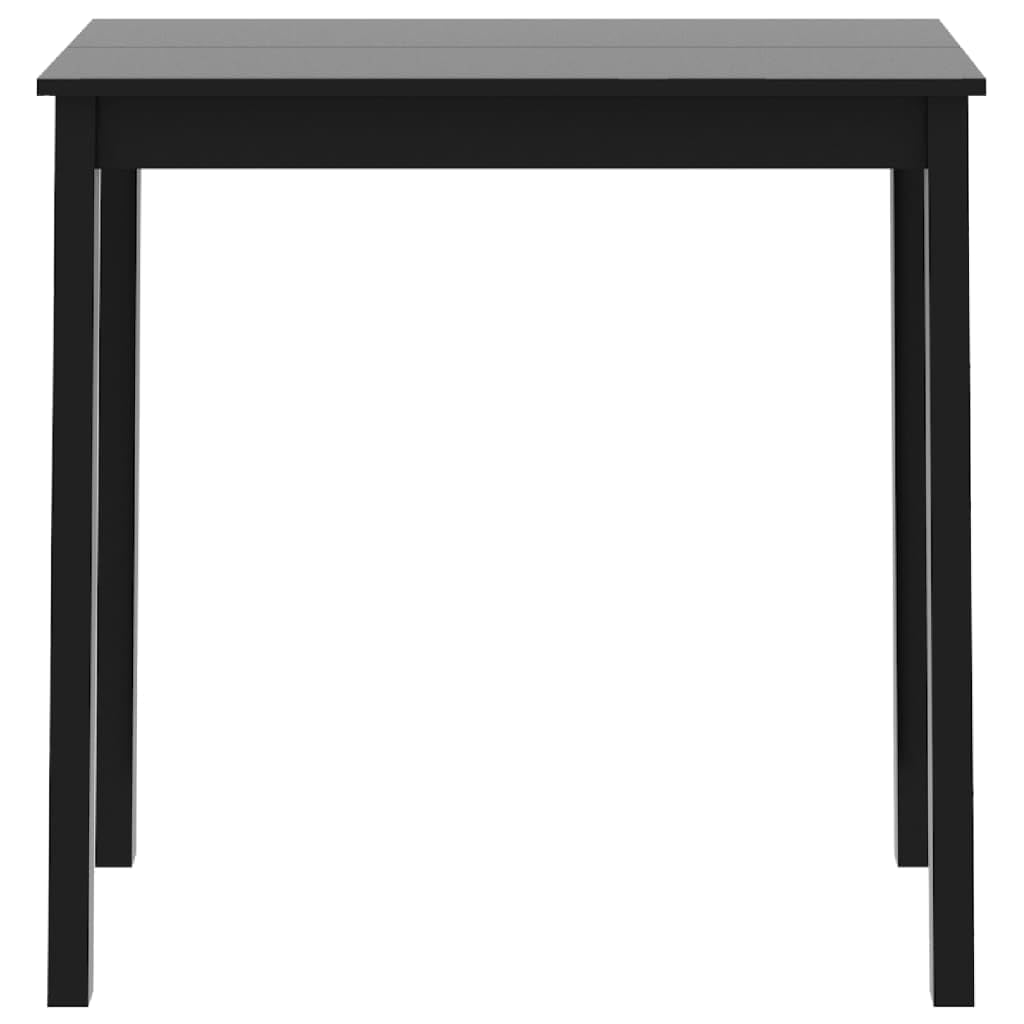 Mesa de bar negra 115 × 55 × 107 cm de tablero MDF y patas de madera de pino, diseño moderno, resistente y fácil de limpiar, para cocina, comedor, oficina en casa