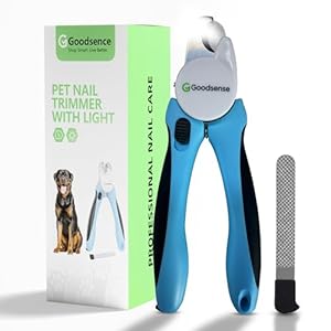 LED Pet Nail Clippers with Light for Safe Pet Grooming – Eco-Friendly Plastic, Sharp Blades for Dogs, Cats & Small Pets, Easy-to-Use Trimmer for Paws