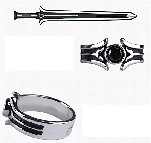 Anime Kirito Cosplay Kirigaya Kazuto Sao Silver Ring Adjustable Props New Us Size #7 8 9 Gifts #TOP3