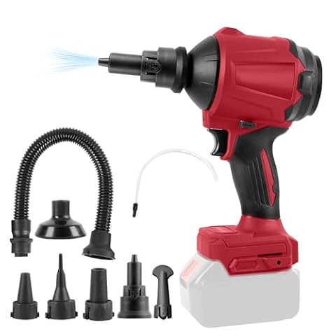 Bezprzewodowa dmuchawa do liści Milwaukee 18 V, 1000 W, przenośna z silnikiem o ciągłej prędkości z diodami LED i 8 dyszami, 40000 obr./min, do warsztatu, szopy, tartaku, czyszczenia domu (bez