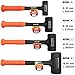 WEDO Rubber Mallet Hammer with Fiberglass Handle 16oz(1 lb), Dead Blow Hammer, Shockproof Design, 16mm Maximum Thickness Striking Surface,290mm Length