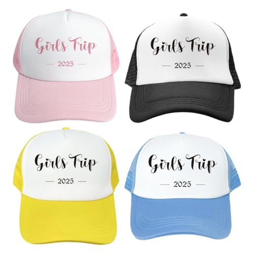 zcyxuuw 4 Pcs Funny Trucker Hat Gag Baseball Cap for Women Men Hat Girls Trip Gifts, Adjustable Cap, Besties Friends Colleagues Funny Gifts, Essential for Travel Sports Beach and Running