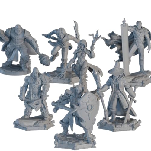 Miniaturas RPG Herois Humanos Personagens Dungeons And Dragons DND D&D 7 Unidades