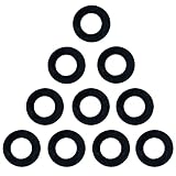 Urtop 10 Pieces O Ring Washers Flat Rubber Seals Gasket Faucet Water Pipe Replacement, 1/2" O-Ring R