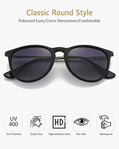 ANRRI Polarized Vintage Round Sunglasses for Women Men Classic Retro Designer Style2