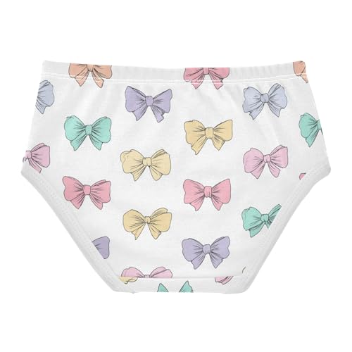 Wusikd Cute Bows (2) Girls' Underwear Cotton Girls Briefs Soft Toddler Underwear 2T2