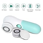 Facial Cleansing Brush Electric Facial Exfoliating Massage Brush with 3 Cleanser Heads and 2 Speeds Adjustable for Deep Cleaning, Removing Blackhead, Face Massaging - Image 4