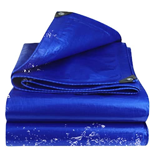 Lona impermeable azul de 0,45 mm con ojales para camping y muebles 2