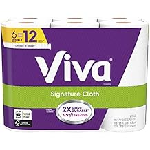Viva Signature Cloth Choose-A-Sheet Paper Towels, Soft & Strong Kitchen Paper Towels, White, 6 Count
