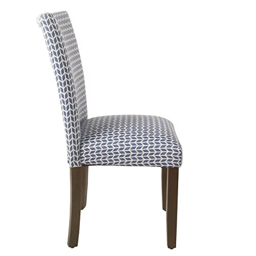 Image of HomePop Classic Parsons Dining Chair - Blue Geometric (Set of 2)