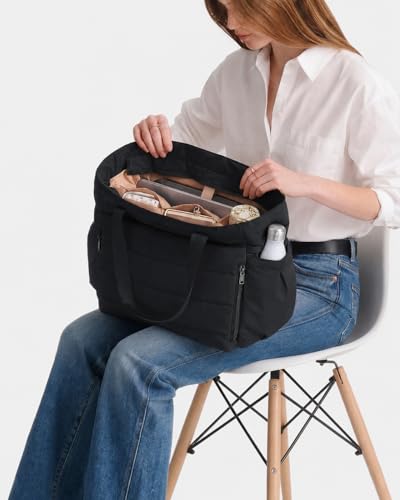 Image of NISHEL Travel Puffy Tote Bag For Women, Ultra-Lightweight Large Tote Purse For Office Day And a Short Weekend Getaway