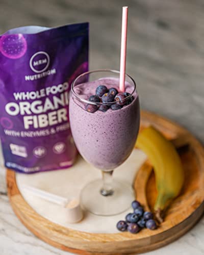 Mrm Nutrition Whole Food Organic Fiber | With Enzymes + Prebiotics | Insoluble + Soluble Fibers | Digestive Health + Regularity | 6G Fiber Per Serving | 32 Servings #TOP4