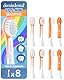 demirdental Ersatzbürsten für Kinder passend für Philips Sonicare Ersatzbürsten Kids, Compact Mini geeignet für 3-6 Jahre, entspricht HX6034 HX6038, Orange, 8er Set