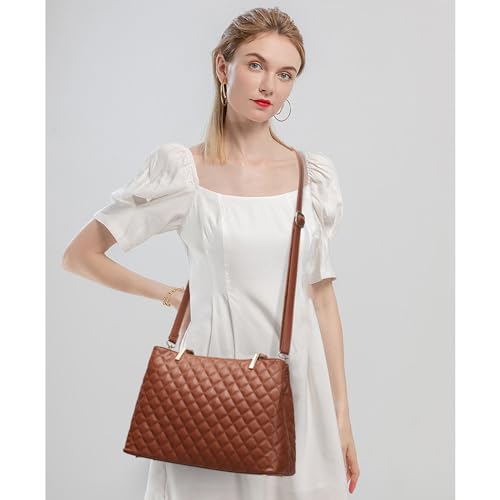 Image of Women's Purses Medium Top Handle Shoulder Hobo Tote Leather Handbag