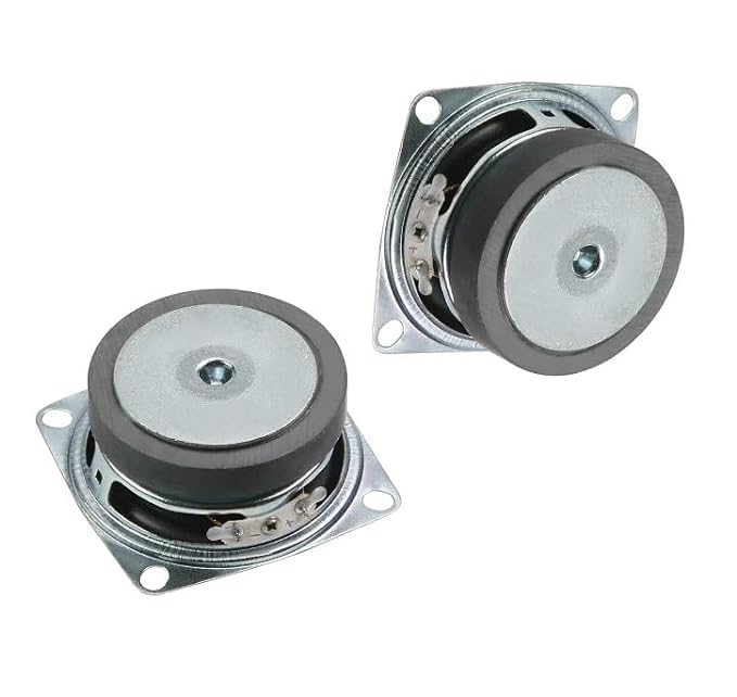 Image of ND TECH 2 inch Square 4 Ohm 3 Watt Black Full Range Speaker, Woofer for DIY Projects and Kits (Pack of 2)