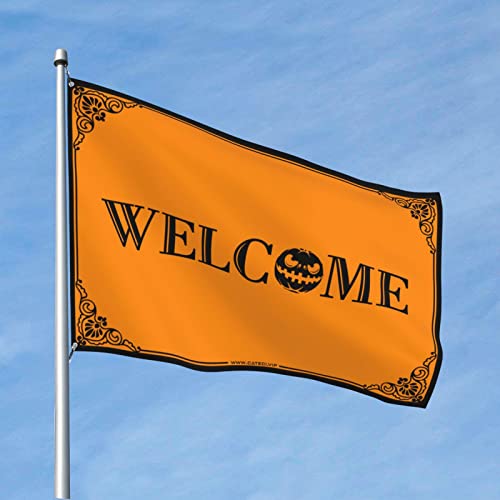 Drapeau de bienvenue d'Halloween vintage pour ambiance de fête étudiante