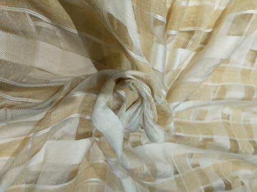 Tissu organza semi-soyeux doré de qualité supérieure pour haute couture en 142 cm