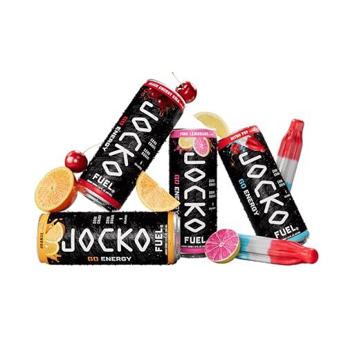 Image of Jocko Fuel GO Energy Drinks, Variety Pack - 95mg Caffeine with Added Adaptogens, Vitamin B12 & B6, & L Theanine for Mood & Focus Support, No Sugar, 12 Pack - Packaging May Vary