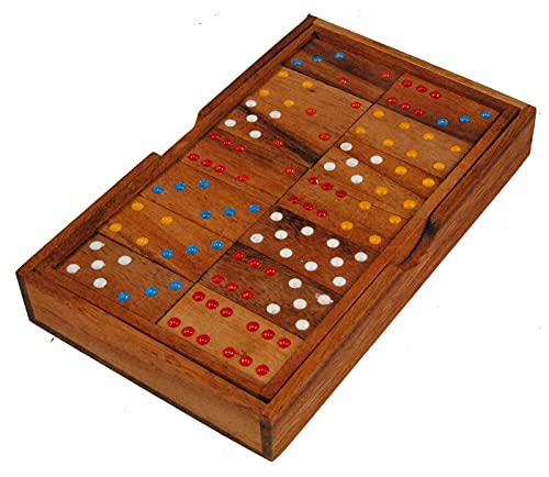Ethical Wooden Dominoes Domino 28 piezas en caja miniatura 2