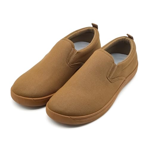 Mens Slip-on Shoes Loafers Casual Walking Shoes Hands Free Canvas Fashion Sneakers3