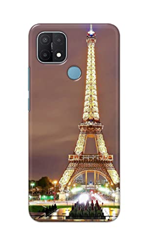 Image of PRINTFIDAA Lovers Famous Place Eiffel Tower in Paris Printed Designer Hard Case for Oppo A15 / A15s Back Cover -(e) RPM1009