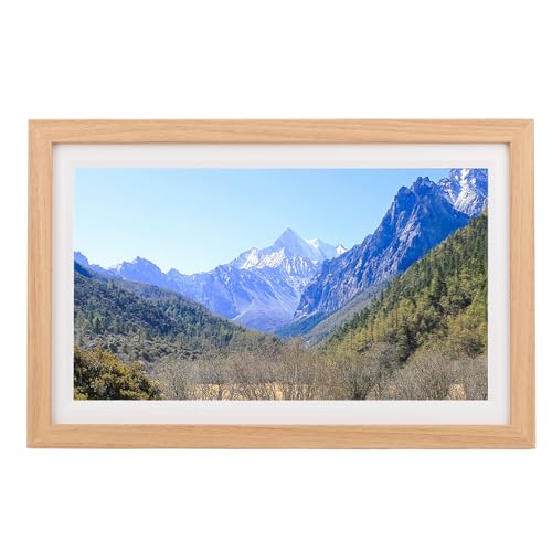 15.6 Inch Digital Picture Frame, 1920x1080 IPS Touchscreen Wi Fi Digital Photo Frame with 16GB Memory, Send Photos Instantly from Anywhere via Frameo APP, Wall Mount (US Plug)