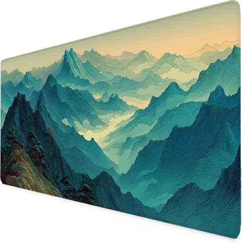 Tapis de souris gaming haute précision bleu XXL 900x400 pour des mouvements rapides