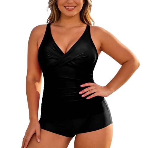 Robe de bain tankini fluide anti-frottement grande taille pour maillot de plage