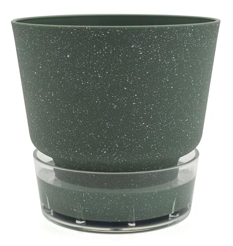 Vgrow Prime Self-Watering Plant Pot - 6 Inch Premium Indoor Plant Planter with Clear Watering Container Durable & Eco-Friendly Perfect for Houseplants Herbs African Violets (Dusty Green Single)