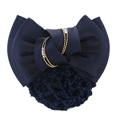 4 piezas clip para cabello con moño azul miniatura 5