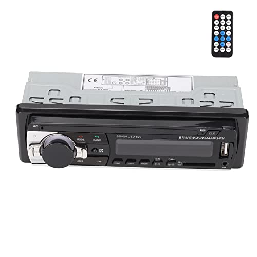 Lecteur MP3 Bluetooth de Voiture, Récepteur Stéréo de Voiture CD USB 2.0, Autoradio DVD, Audio Bluetooth et Appels Mains Libres, Commande Vocale AI, Affichage LED, Entrée AUX, Télécommande