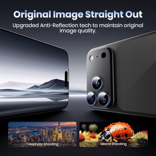 Image of Hoerrye for 18 Pro Max Camera Lens Protector for iPhone - 12FT Shatterproof