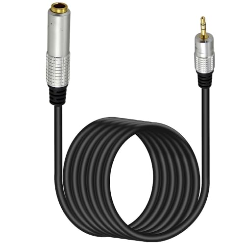 Cable extensión audio 6.35mm Hembra a 3.5mm Macho 1.8 m