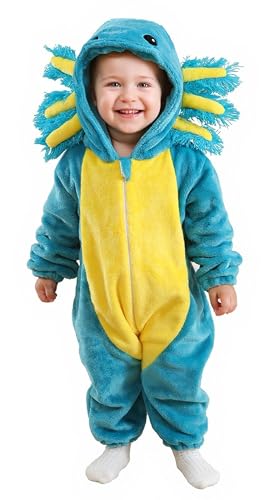 Image of CuteOn Axolotl Toddler Halloween Costume Onesie Cosplay Romper Christmas Infants Baby Costume 3Months-4Years