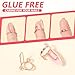Guduling 10 Pcs Nail Ring,Rose Gold Nail Rings for Women,Reusable Fingernail Rings,Detachable Nails Art Tools,Fingernail Decoration Accessories for Women and Girls(Rose Gold)