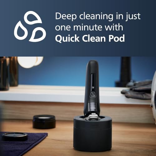 Image of Philips Norelco Shaver Series 9400 Wet and Dry Electric Shaver, with Lift and Cut Shaving System and SenseIQ Technology, Pop-up Trimmer, Model S9606 /80