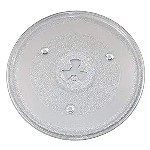 Payflip 12.5 inch Diameter Microwave Oven Replacement Turntable/Rotating Plate/Baking Glass Tray/Glass Plate (Transparent) Fiber Glass Microwave Turntable Plate