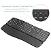 Arteck Bluetooth Keyboard Universal Wave Comfortable Keypad with Palm Rest Multi-Device Full Size Wireless Keyboard for Windows iOS iPad OS Android, Computer Desktop Laptop Surface Tablet Smartphone