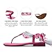 DREAM PAIRS Women's T-Strap Thong Flat Sandals with Cute Square Toe Strappy for Summer,Size 5,Hot Pink,SDFS2301W
