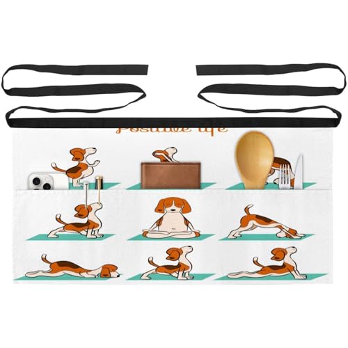 Tablier court de chef anti-taches pour le travail en restaurant et bar lot de 3