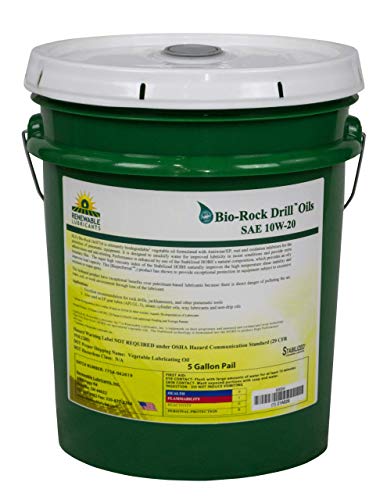 Renewable Lubricants Bio-Rock SAE 10W20 Drill Oil, 5 Gallon Pail
