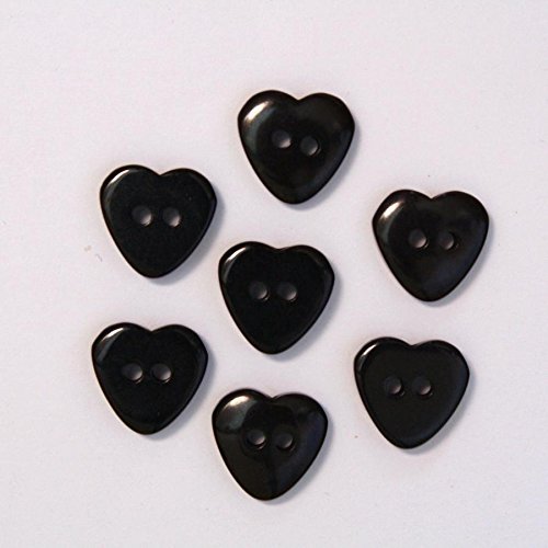 Lot De 50 Boutons Bleus En Forme De Cœur 4 Mm - 2 Trous, Pour Scrapbooking Et Couture