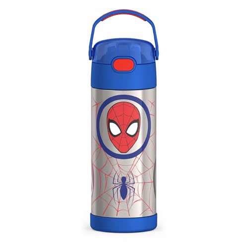 THERMOS 410mL Stainless Steel Licensed FUNtainer® Bottle, Spiderman, 14 oz