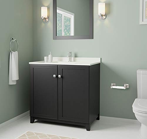 Image of Design House 539171 Millbridge Toilet Paper Holder Wall Mount - Bathroom Toilet Paper Holder, Classic Toilet Paper Roll Holder - Satin Nickel