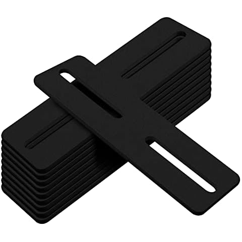 10 Packs 5" Black Flat Mending Plate Support with Slots Carbon Steel Straight Repair Plates Brace,Repair Fixing Bracket Connector (Size: 5" x 1½", Thickness ⅛") Cover