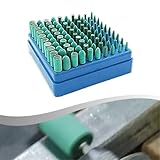 100-teiliges Gummi-Polier-Bit-Set für Dremel-Drehwerkzeuge, 4–10 mm Zylinder und geformte Silikonkarbid-Schleifköpfe, kompatibel mit Bohrmaschinen, Schleifmaschinen