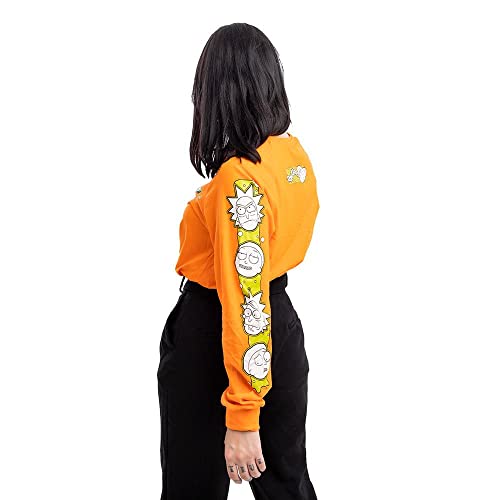 Camiseta Manga Longa Rick And Morty Oh Geez Laranja P