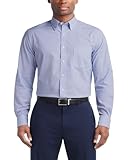 Tommy Hilfiger Men's Dress Shirt Regular Fit Non Iron Gingham, Empire Blue, 15.5